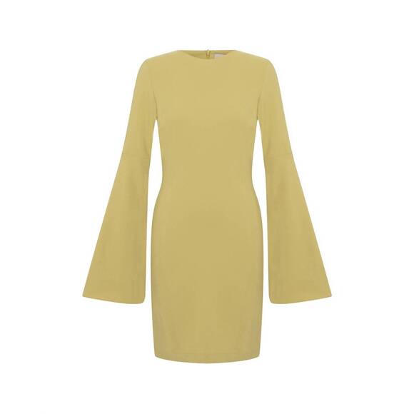 NEW THEO THE LABEL women's atlas bell sleeve dress in cool matcha - Picture 1 of 2